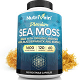 Nutrivein Irish Sea Moss Capsules front view with packaging