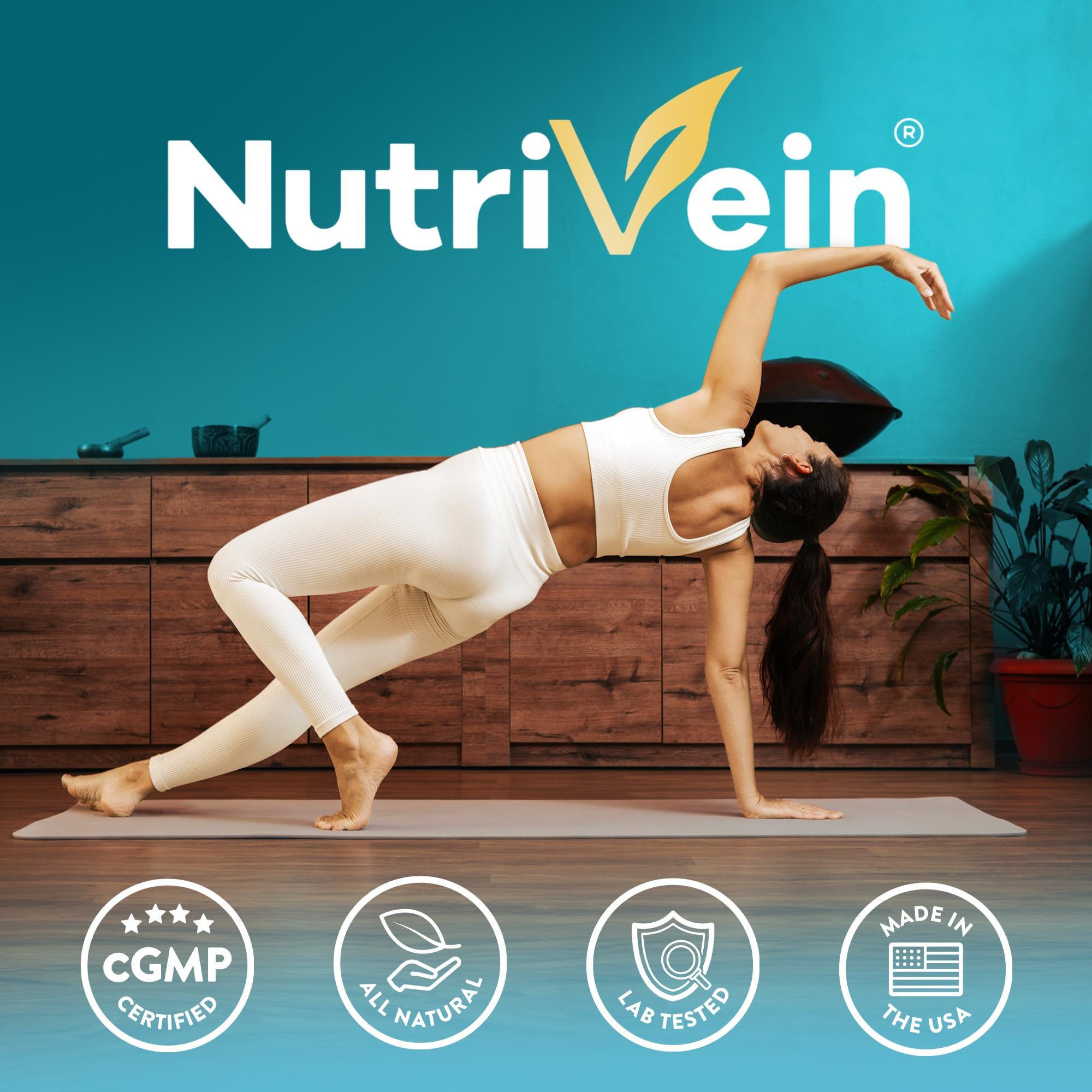 Nutrivein Irish Sea Moss Capsules lifestyle scene with healthy foods