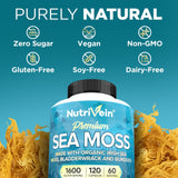 Nutrivein Irish Sea Moss Capsules showing serving size on label