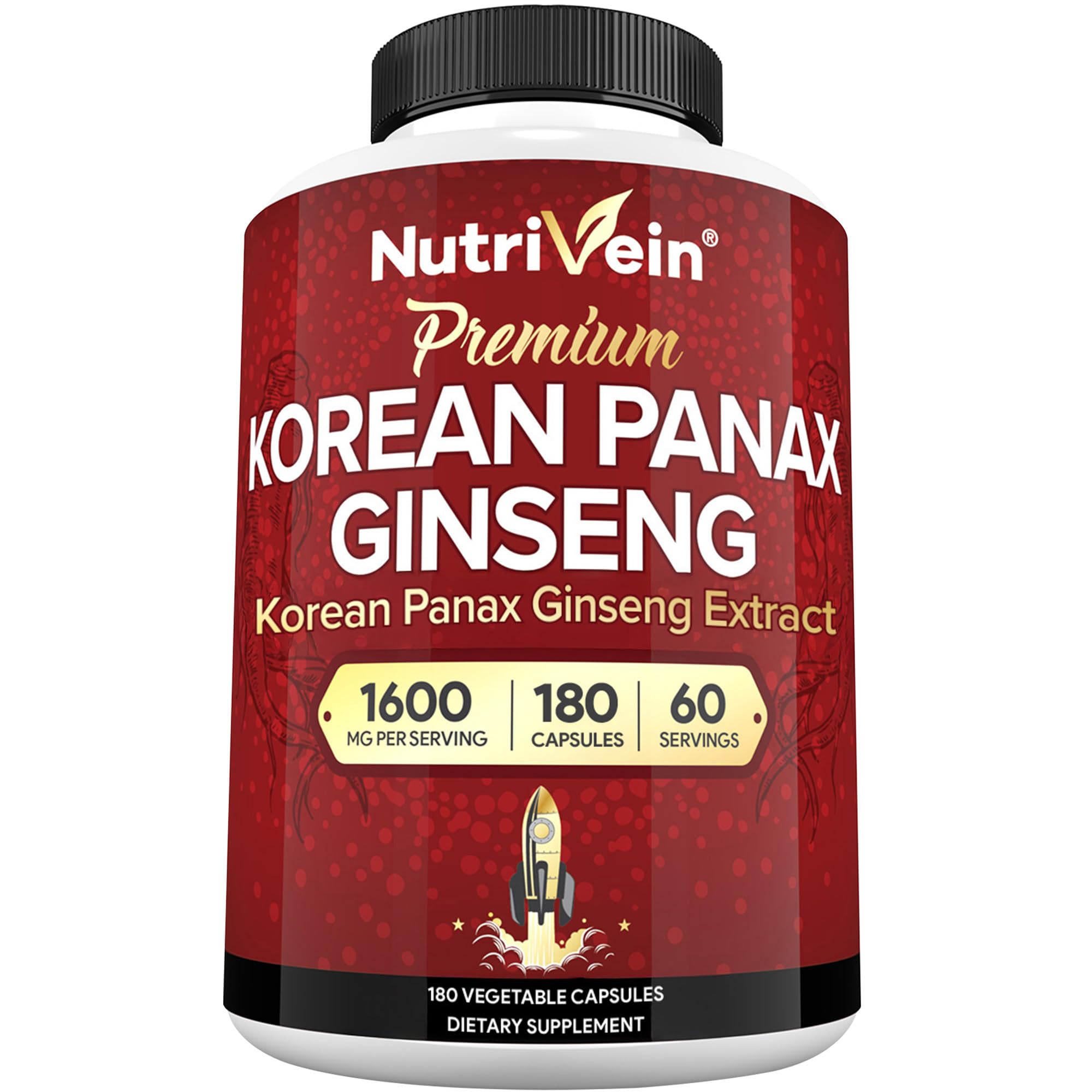 Nutrivein Korean Red Ginseng Capsules front view