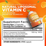 Nutrivein Liposomal Vitamin C 1000mg supplement side view