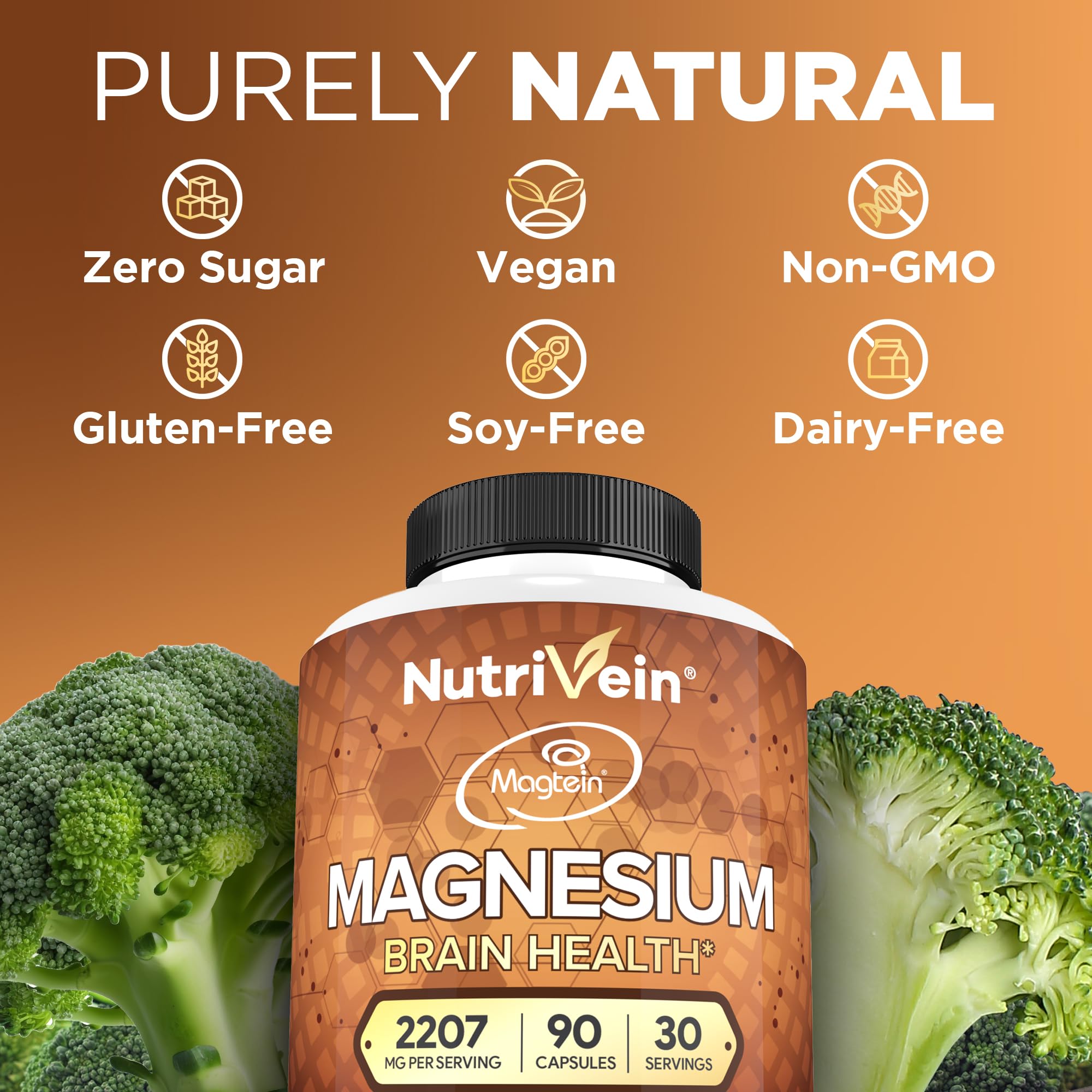 Nutrivein Magnesium L-Threonate 120 Capsules close-up of capsules