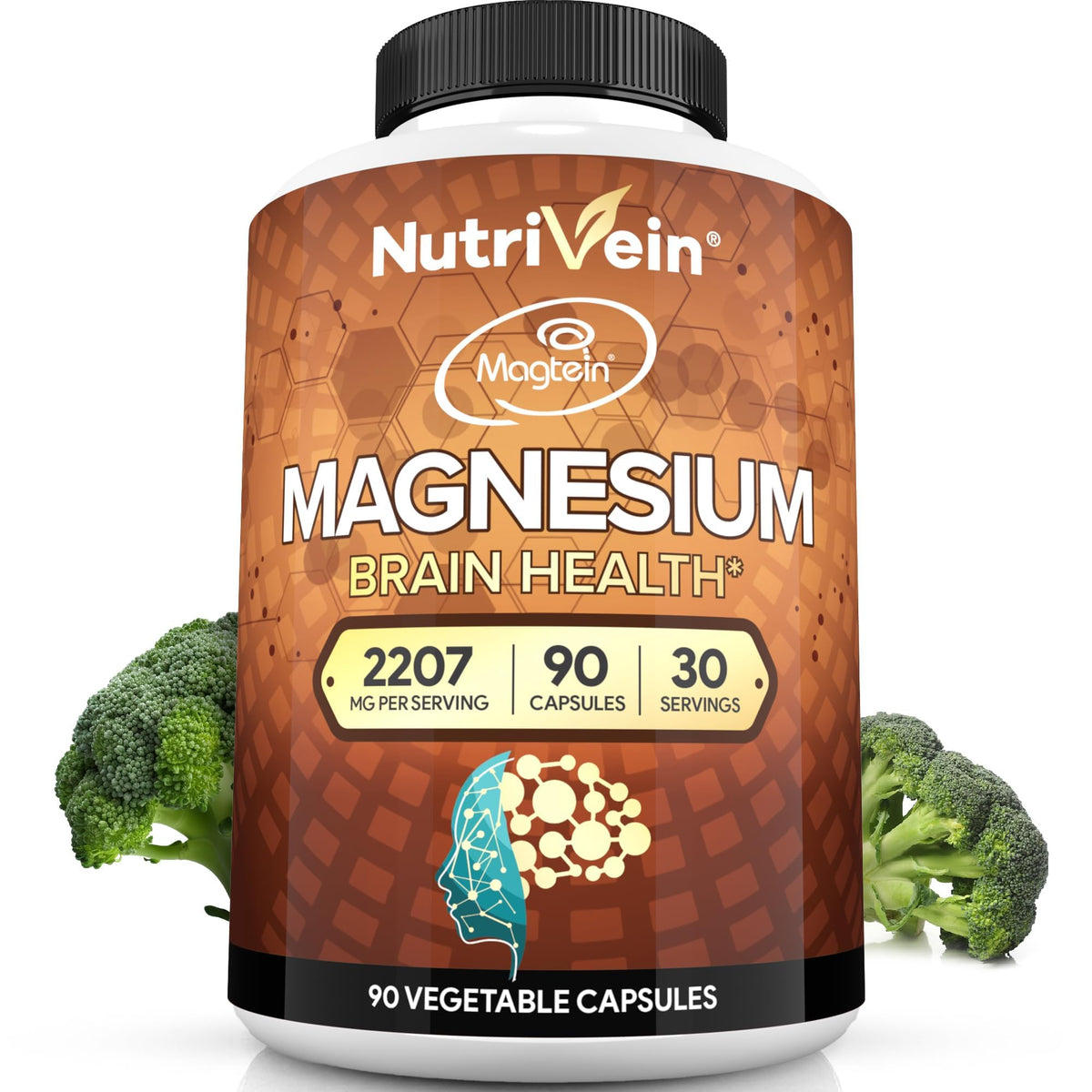 Nutrivein Magnesium L-Threonate 120 Capsules front view
