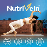 Nutrivein Multi Collagen Capsules packaging dimensions on a table