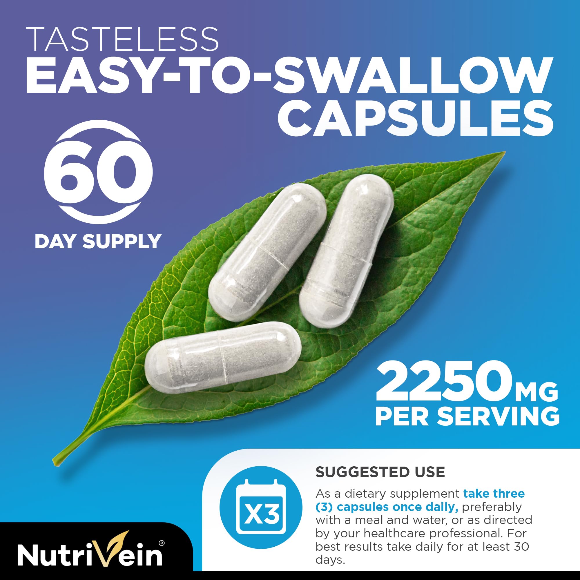 Nutrivein Multi Collagen Capsules showing open bottle with capsules
