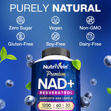 Nutrivein Resveratrol NAD+ Supplement bottle side view