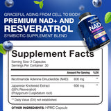 Nutrivein Resveratrol NAD+ Supplement bottle with label