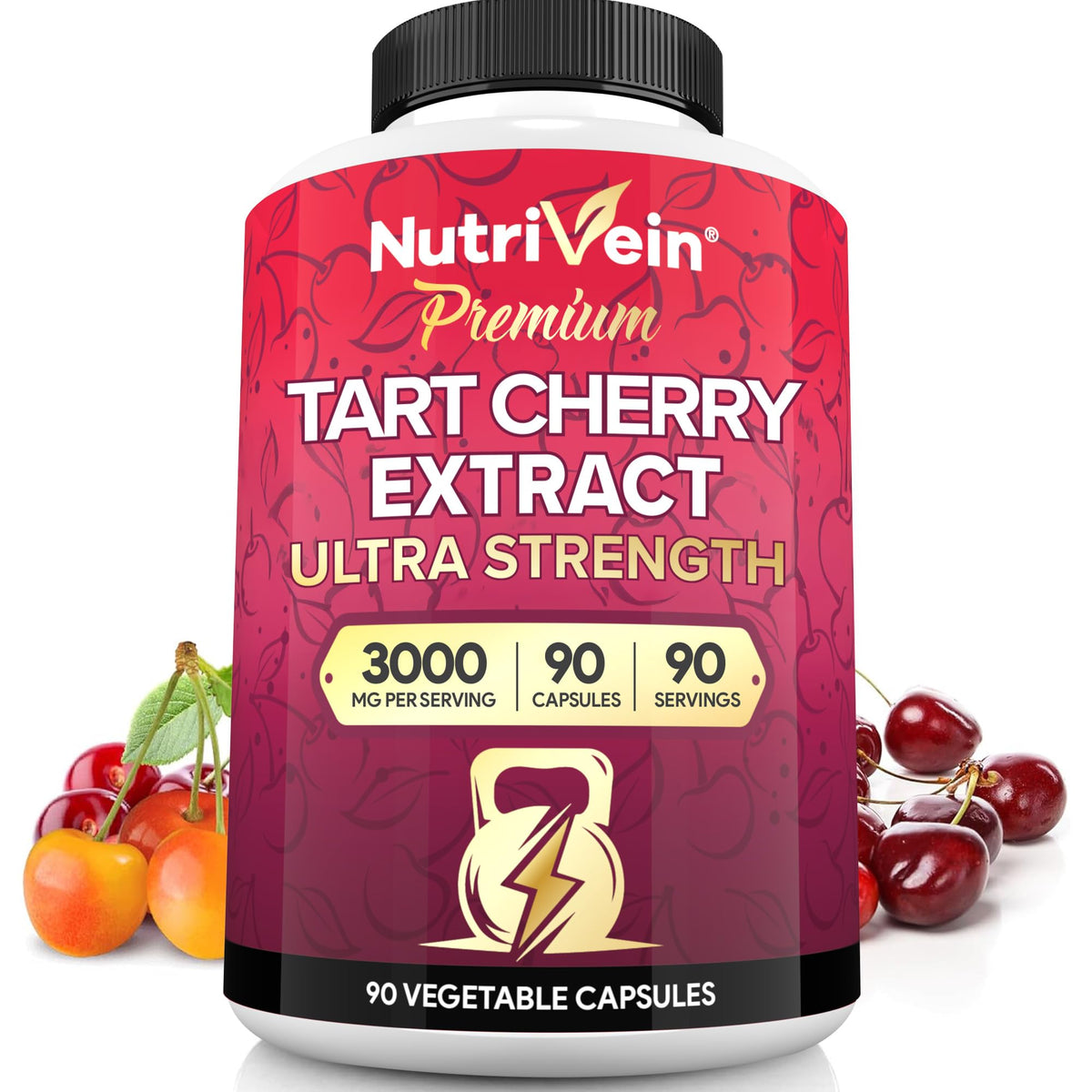 Nutrivein Tart Cherry Extract Capsules front view