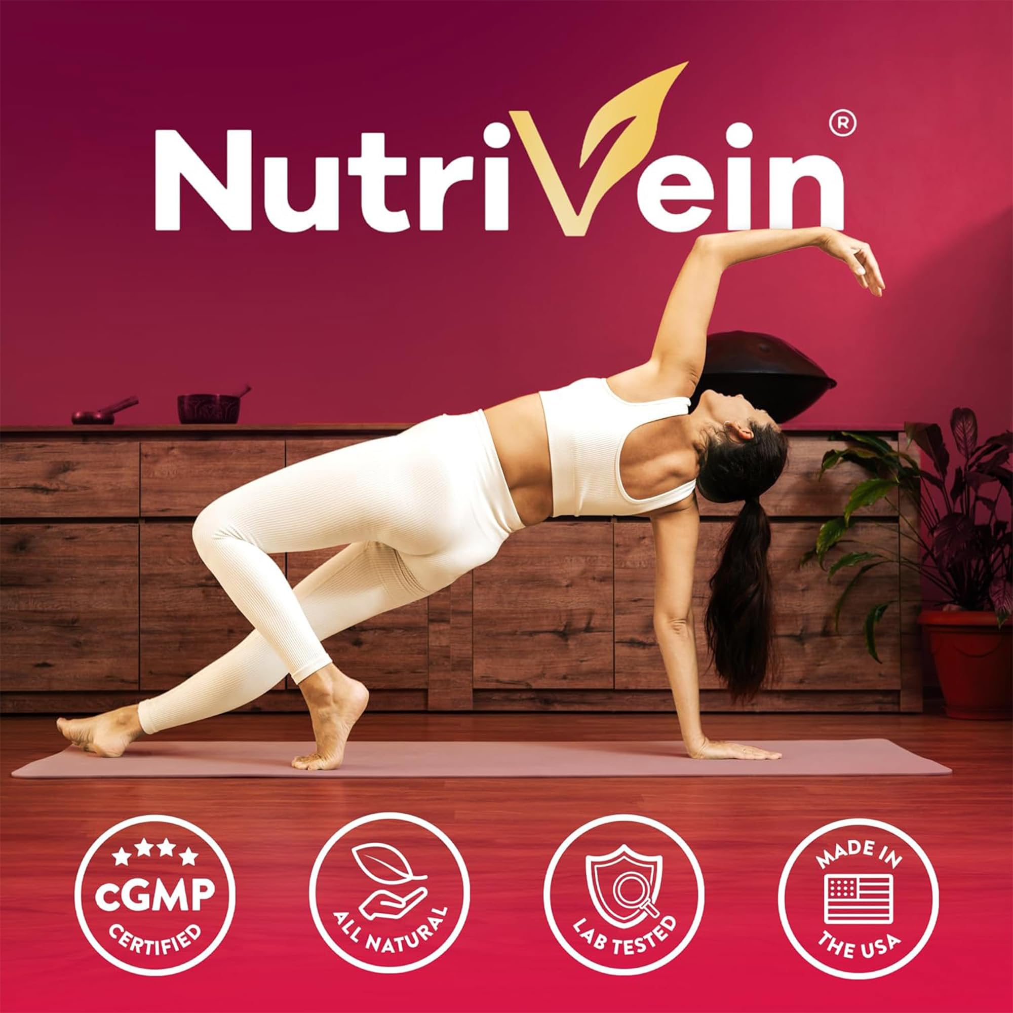 Nutrivein Tart Cherry Extract Capsules in a kitchen setting