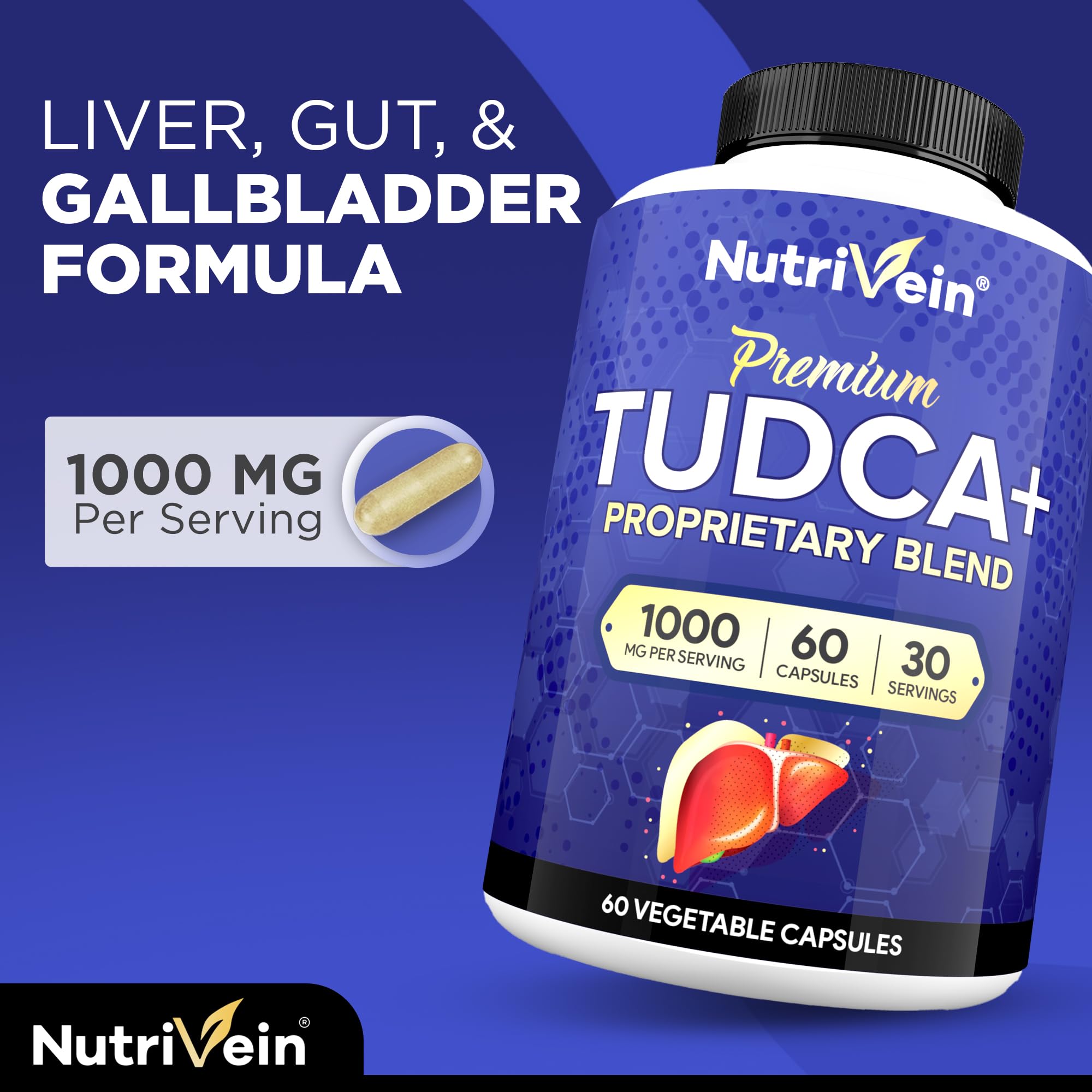 Nutrivein TUDCA+ supplement facts label