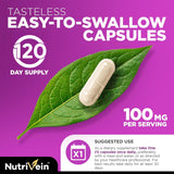 Nutrivein Zinc Picolinate 100mg Capsules on a wooden table
