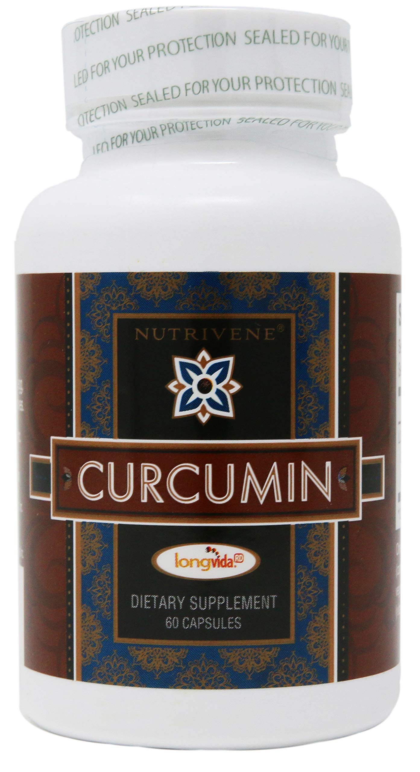 Nutrivene Curcumin Supplement 60 Capsules front view