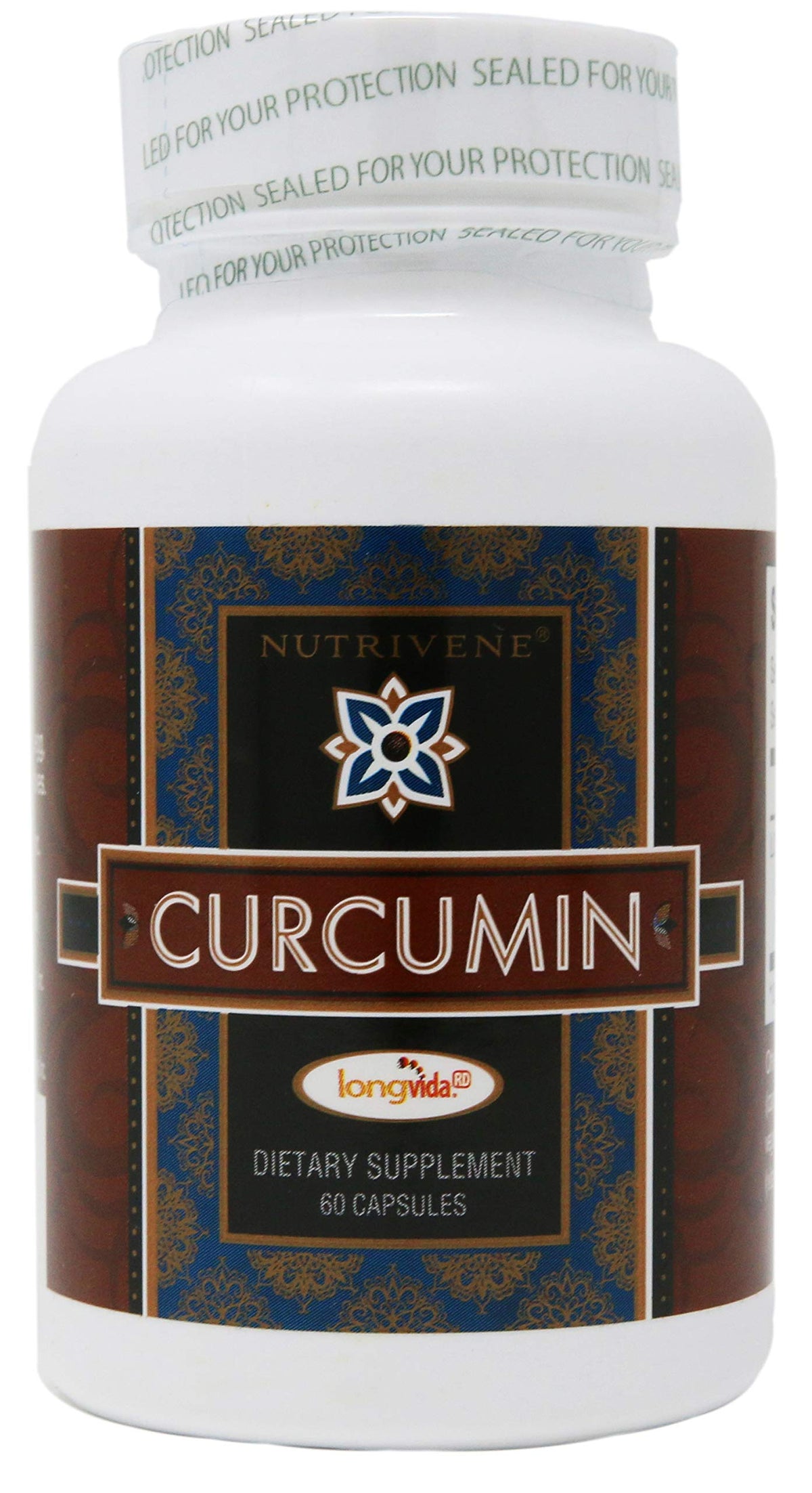 Nutrivene Curcumin Supplement 60 Capsules front view