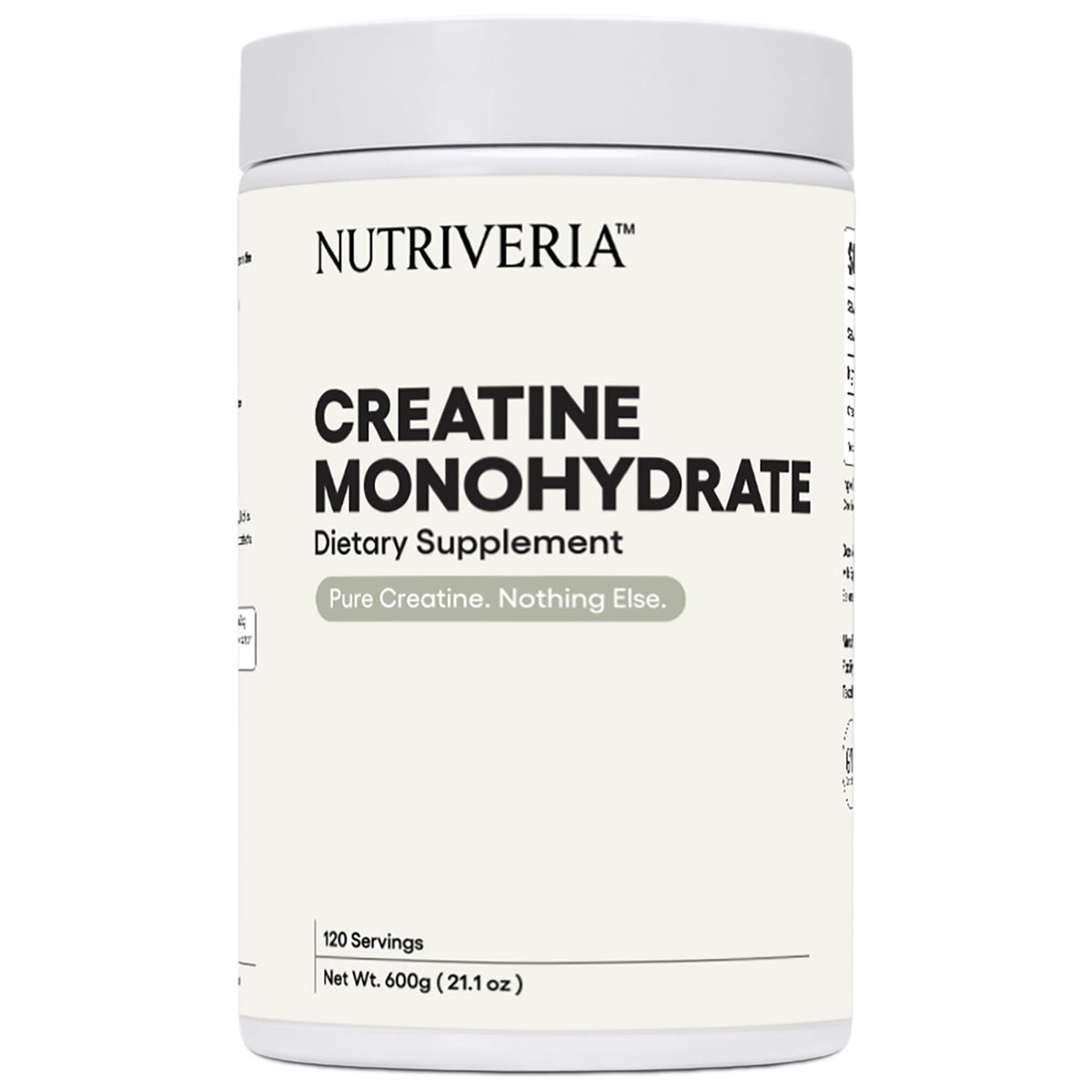 Nutriveria Creatine Monohydrate 601g front view