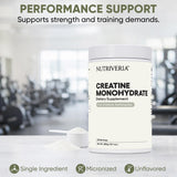 Nutriveria Creatine Monohydrate 601g mixed in a glass of water