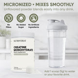 Nutriveria Creatine Monohydrate 601g powder in a scoop