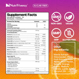 NutriVivency B-Complex Gummies showing natural fruit flavours