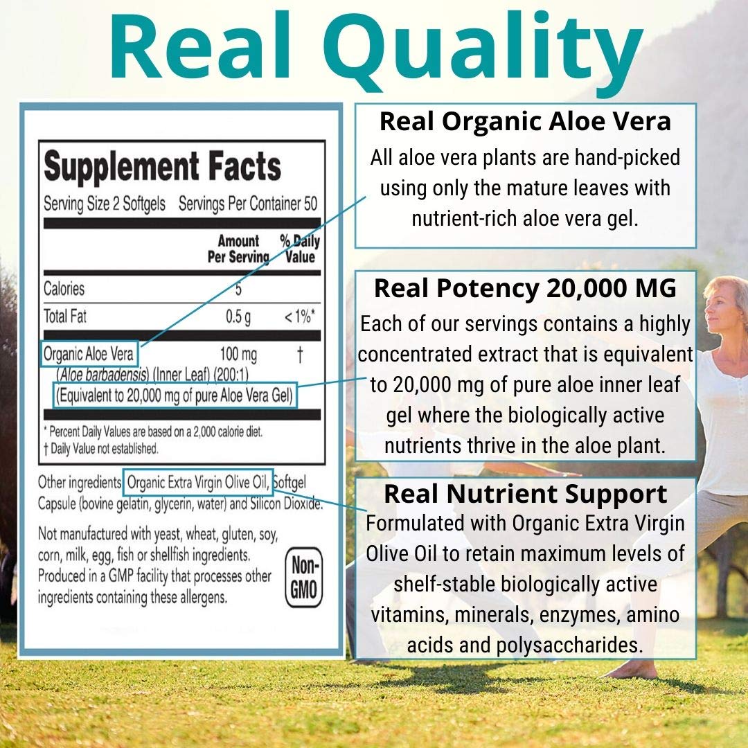 NutriWorth Organic Aloe Vera Capsules with measuring spoon
