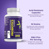 NutriZing Probiotic Capsules displayed with a measuring spoon