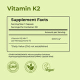 NutriZing Vitamin K2 Supplement 600mcg lifestyle shot with greenery