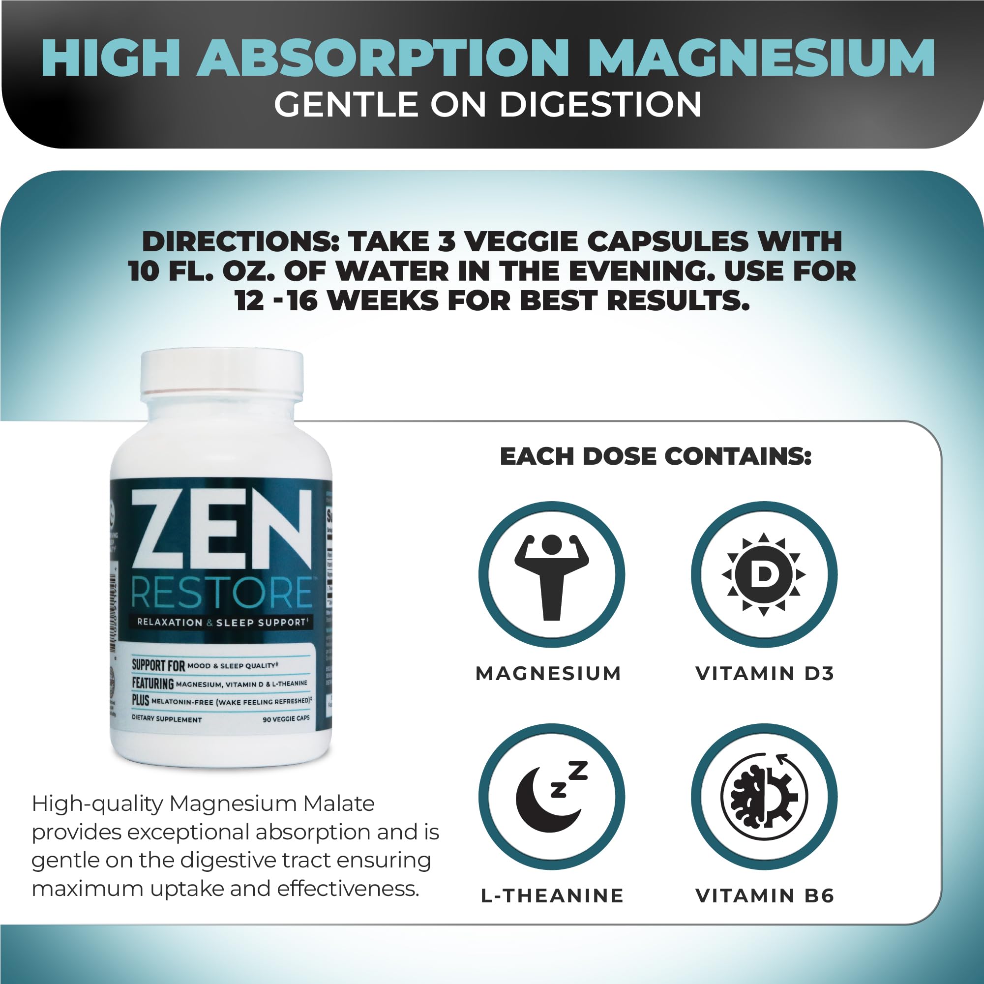 Nutrology Magnesium Malate 400mg capsules with packaging
