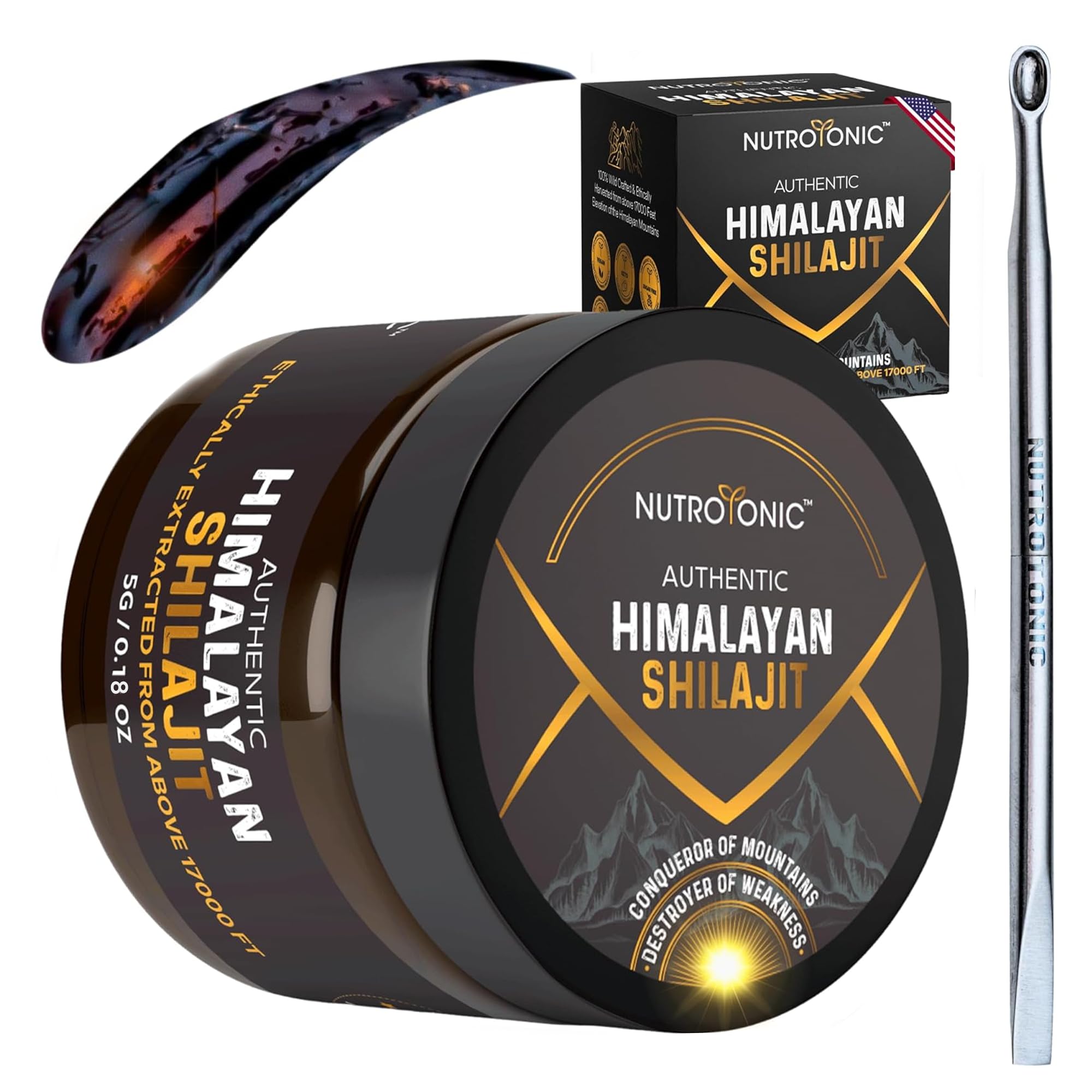 NutroTonic LLC Himalayan Shilajit Resin A+ front view