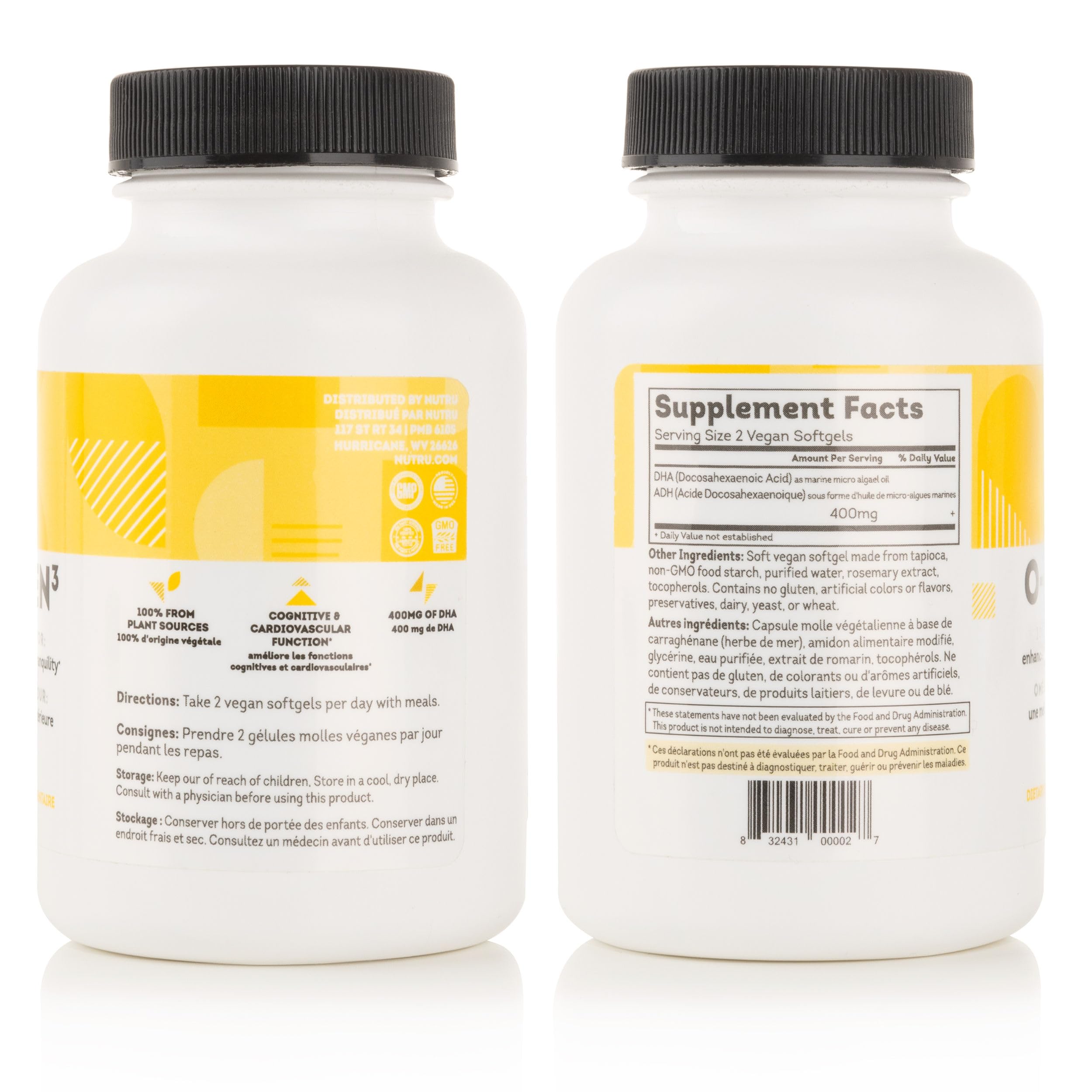 Nutru O-Mega-Zen3 packaging with tapioca softgels