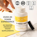 Nutru O-Mega-Zen3 vegan omega-3 DHA softgels back view