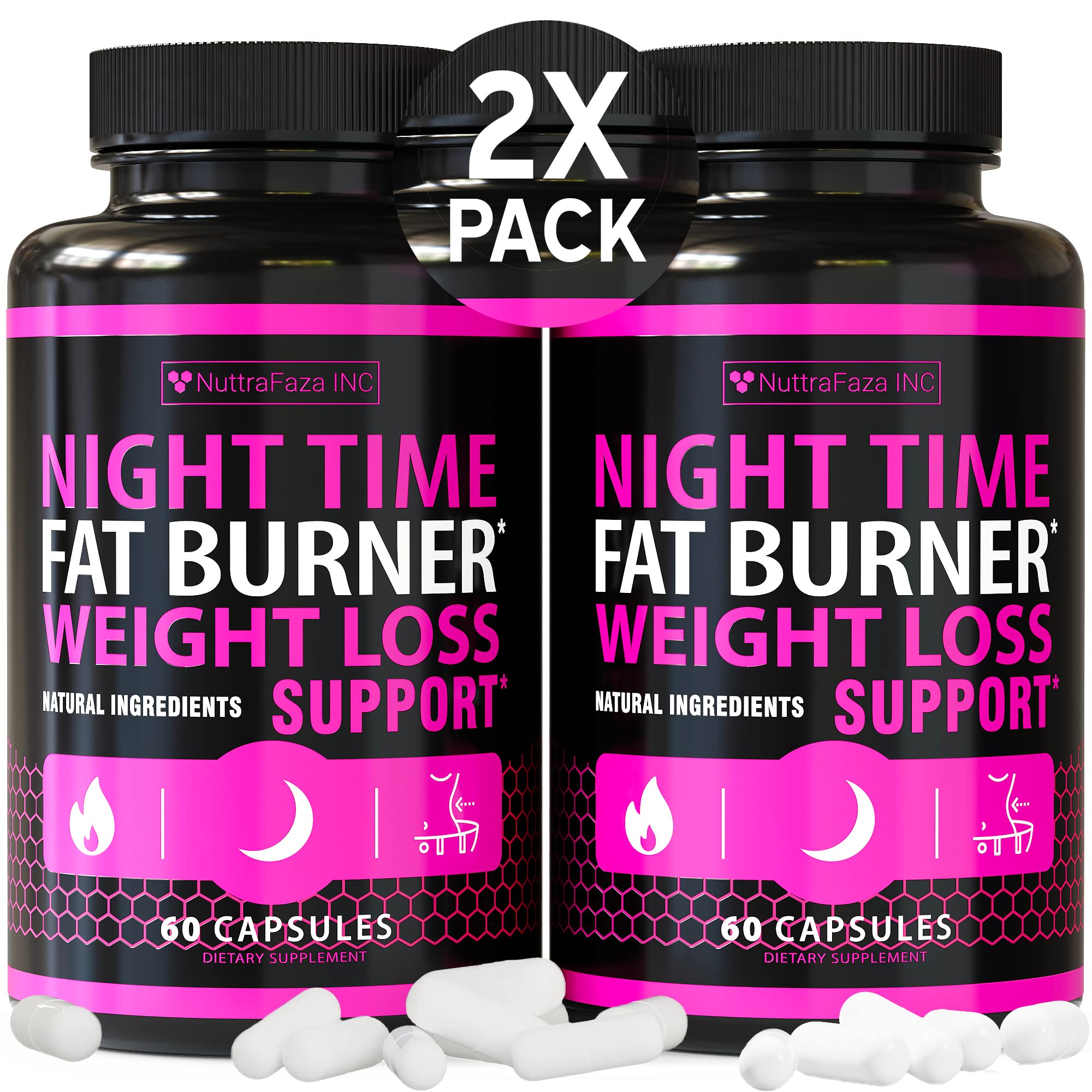 NuttraFaza INC Fat Loss Pills 120 Count front view