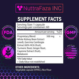 NuttraFaza INC Fat Loss Pills ingredients list