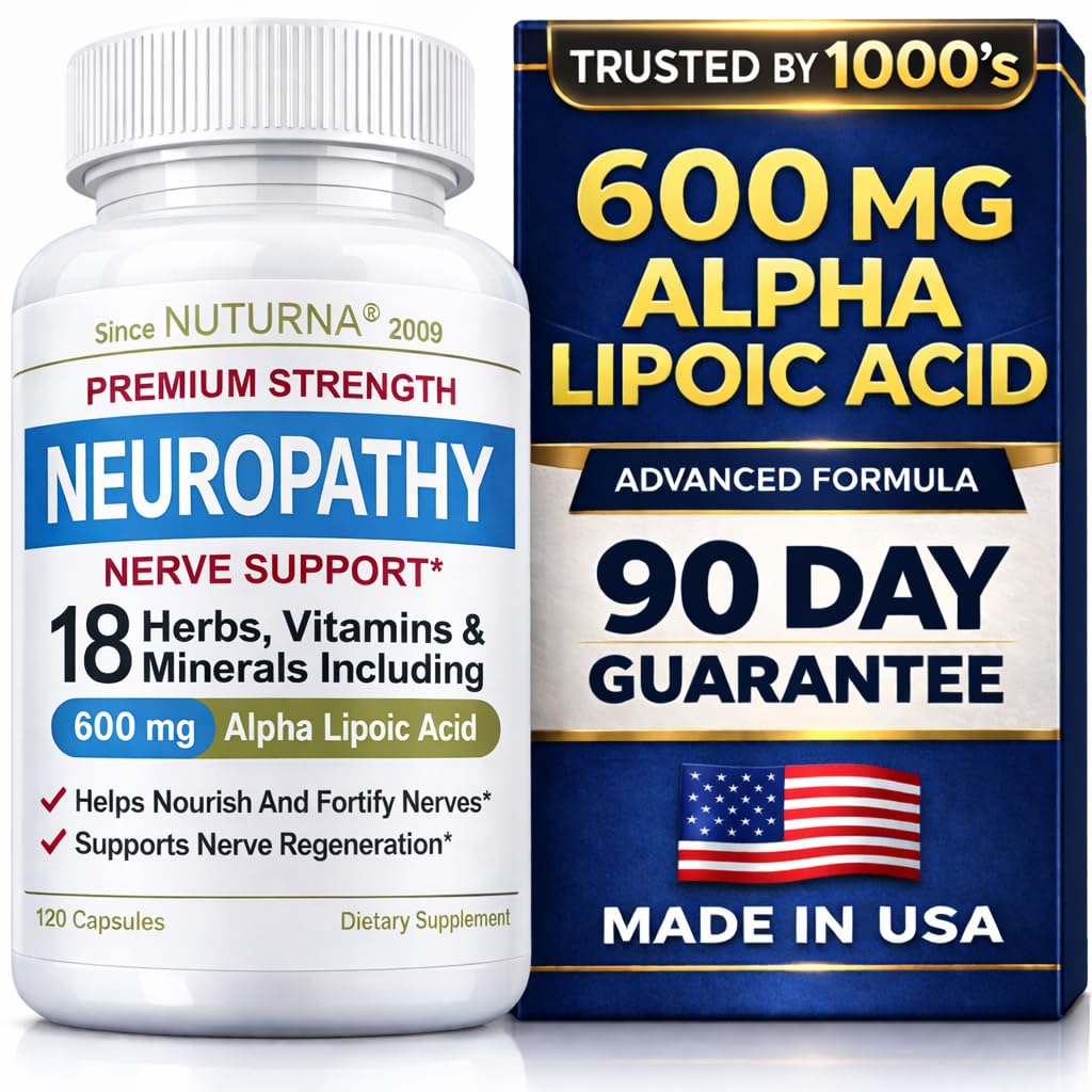 Nuturna Alpha Lipoic Acid 600mg supplement front view