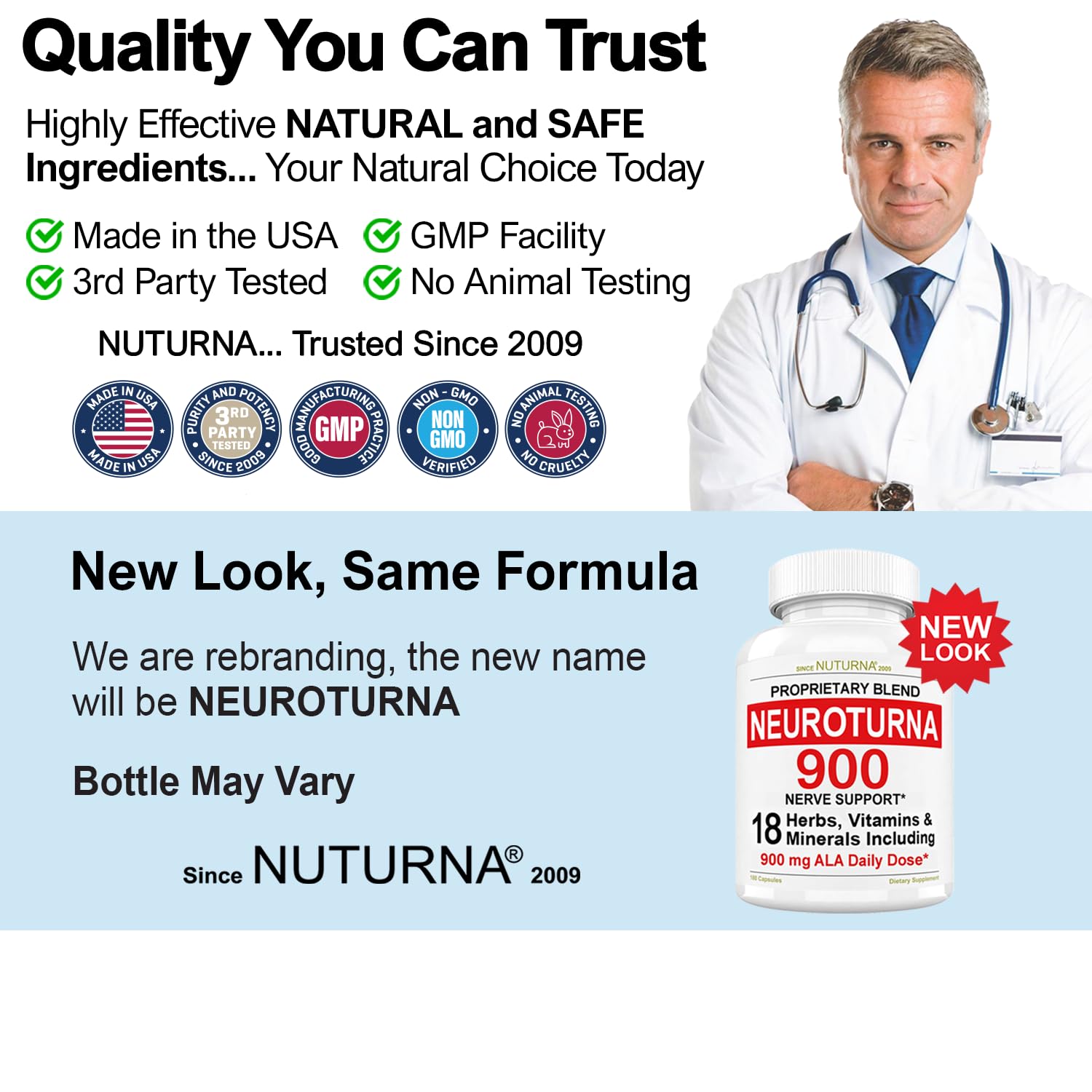 Nuturna Alpha Lipoic Acid Supplement bottle with measuring spoon