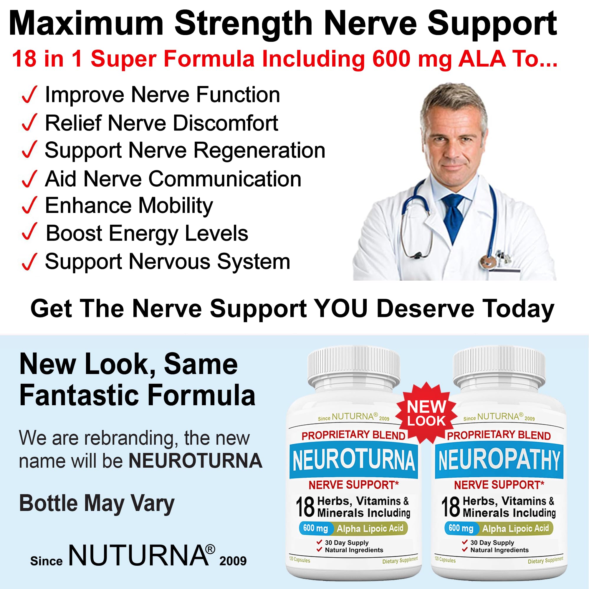 Nuturna Alpha Lipoic Acid supplement side view