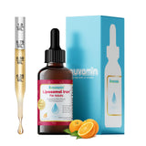 Nuvamin Liposomal Iron Drops bottle front view with orange flavour label