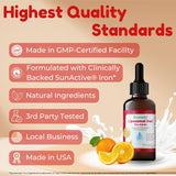 Nuvamin Liposomal Iron Drops displayed on a kitchen counter