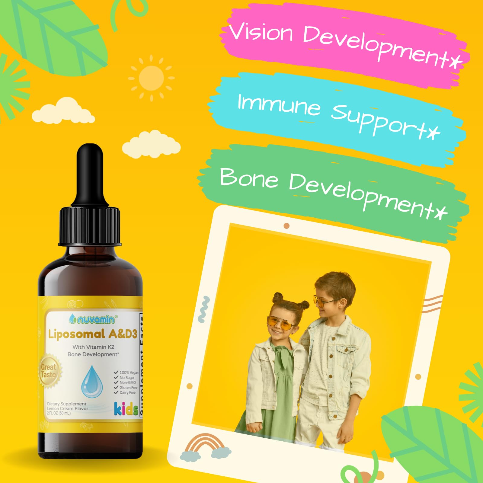 Nuvamin Vitamin A Drops for Kids packaging side view