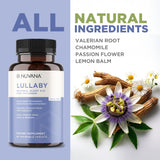 Nuvana Lullaby Kids Natural Sleep Aid ingredients list on packaging