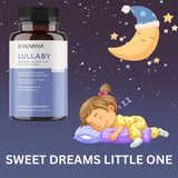 Nuvana Lullaby Kids Natural Sleep Aid mixed berry flavour tablets close-up