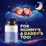 Nuvana Lullaby Kids Natural Sleep Aid tablets in a hand