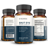 Nuvana Shut Eye Sleep Supplement 60 Capsules back view with ingredients