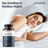 Nuvana Shut Eye Sleep Supplement 60 Capsules displayed with herbal ingredients