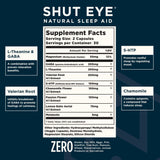 Nuvana Shut Eye Sleep Supplement 60 Capsules side view