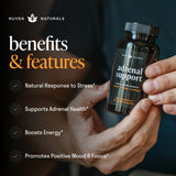 Nuven Naturals Adrenal Support Supplement 59g bottle with label