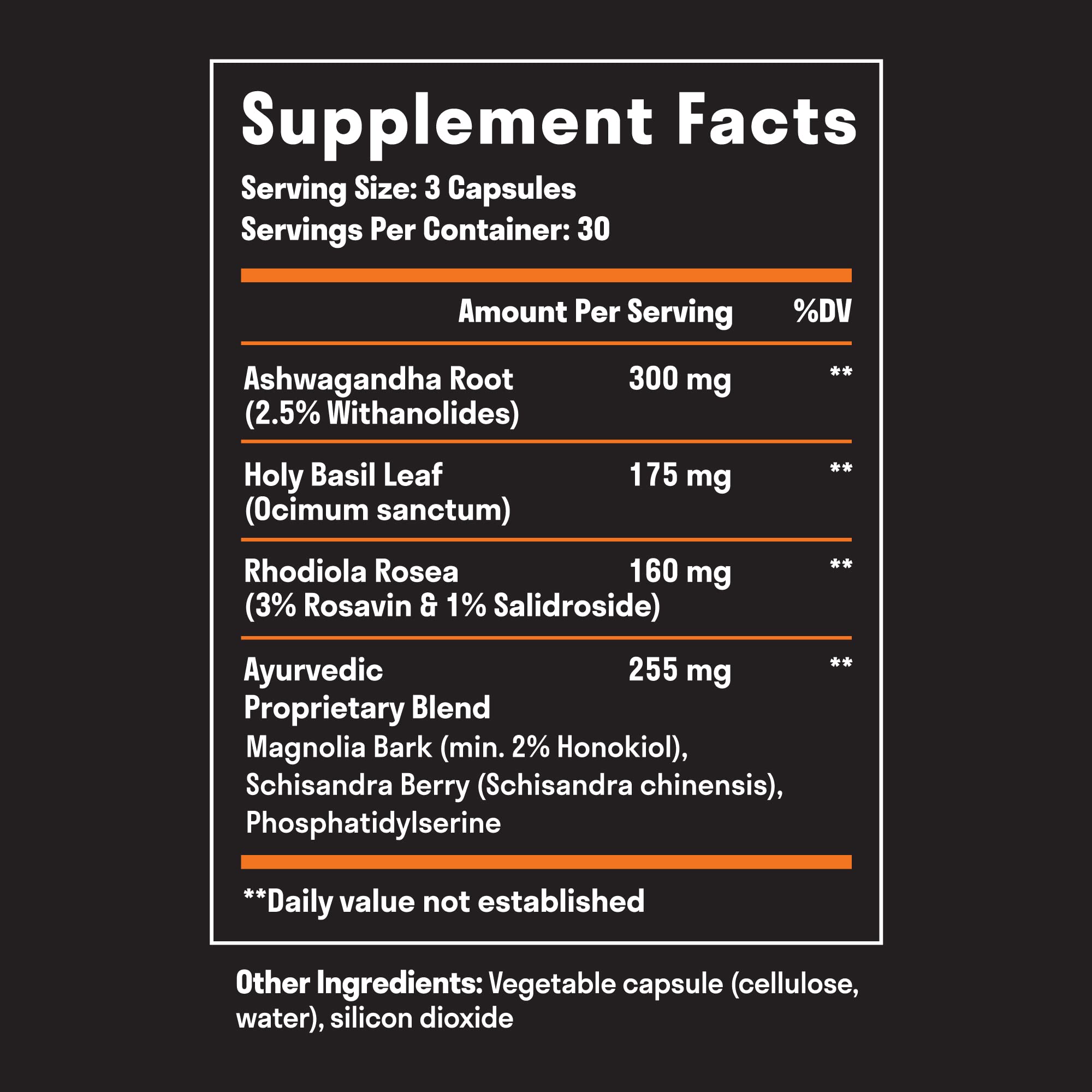 Nuven Naturals Adrenal Support Supplement 59g side view