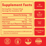Nuven Naturals Magnesium Glycinate Drink Mix 288g with fruits