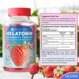 NUVIMI Melatonin Gummies on a wooden table