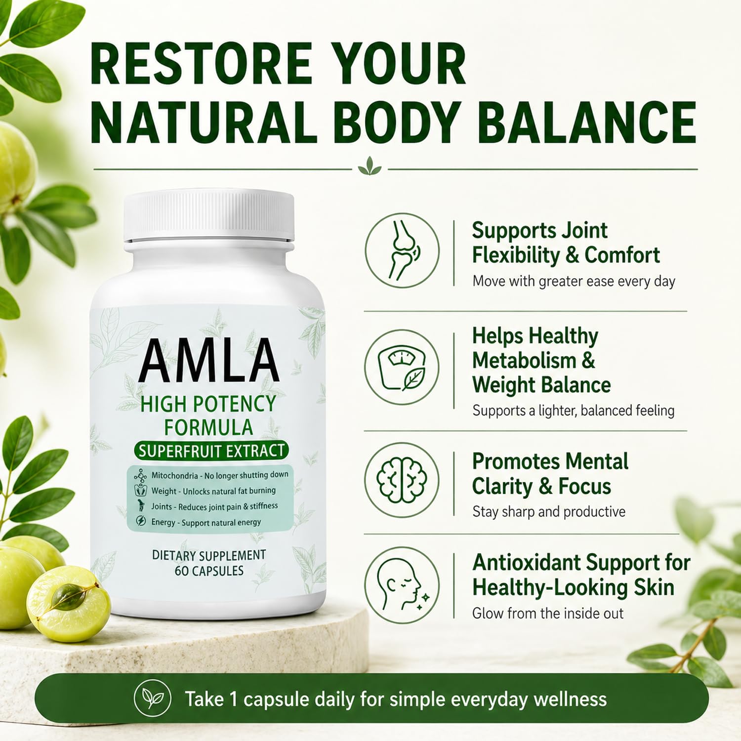 Nuvirox Amla Superfruit Capsules side view showing capsule