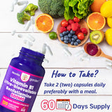 NuvitaGarden Vitamin B1 Benfotiamine 500mg capsules with measuring spoon