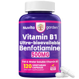 NuvitaGarden Vitamin B1 Benfotiamine 500mg vegetarian capsules front view