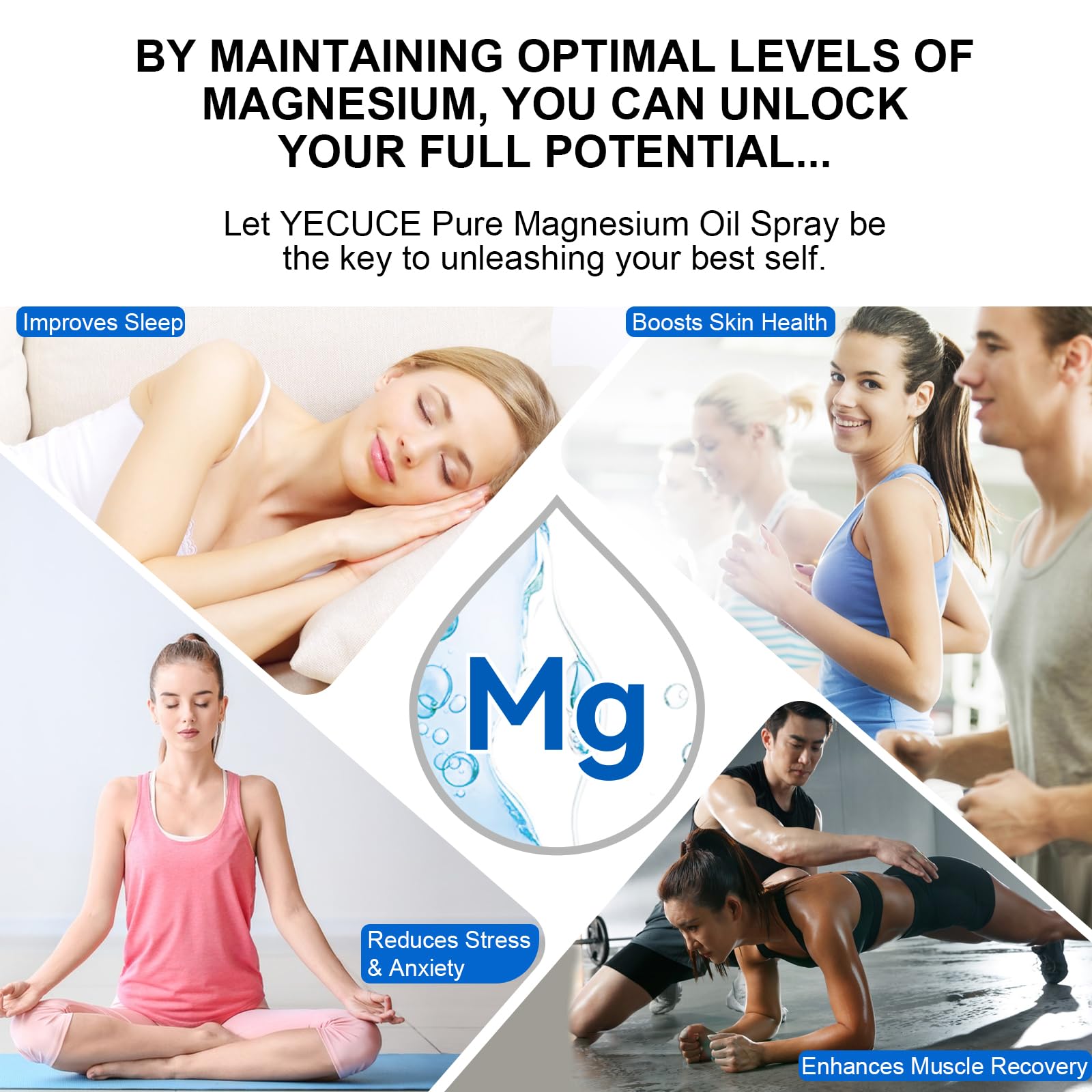 NVXNMSD Magnesium Oil Spray 60g in lifestyle setting